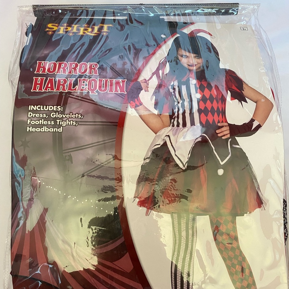 Child Halloween Costume “Horror Harlequin” Size 12-14